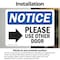 Signmission Please Use Other Door Sign With Symbol, 10 in W x Rectangle, Vinyl Decal OS-2PACK-NS-D-710-L-16363 - alternate 6